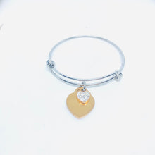 Double heart bracelet (rose gold)