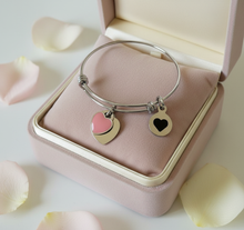 Double heart bracelet (pink)