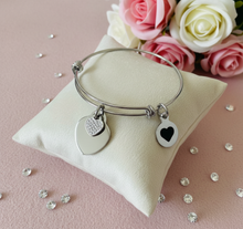 Double heart bracelet (silver)