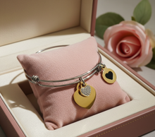 Double heart bracelet (gold)