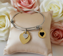 Double heart bracelet (gold)