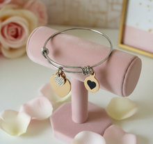 Double heart bracelet (rose gold)